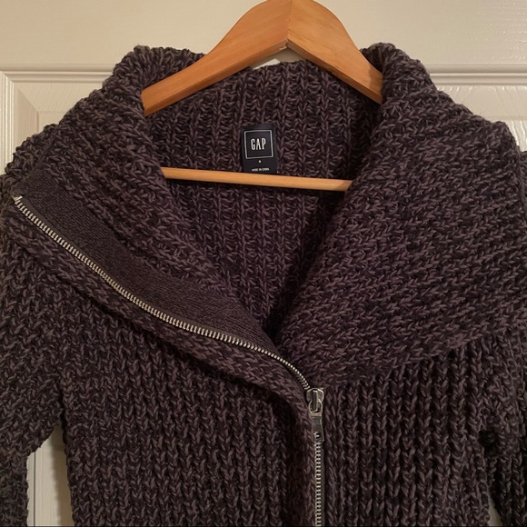 NWOT GAP Chunky Knit Zipper Jacket Small - Picture 3 of 8